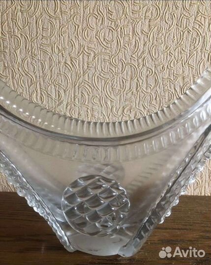 Ваза корзина конфетница стекло