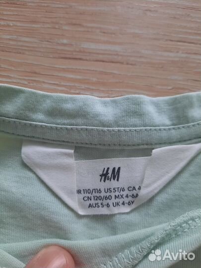 Футболки для девочки 4-6лет h&m