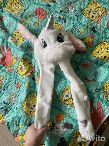 Шапка с ушками, единорог