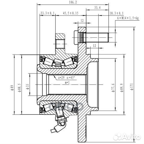 Ступица колеса Z89129R Zikmar