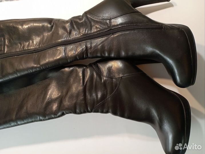 Сапоги зимние женские кожаные 39