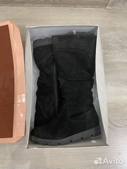 Сапоги зимние натуральная замша