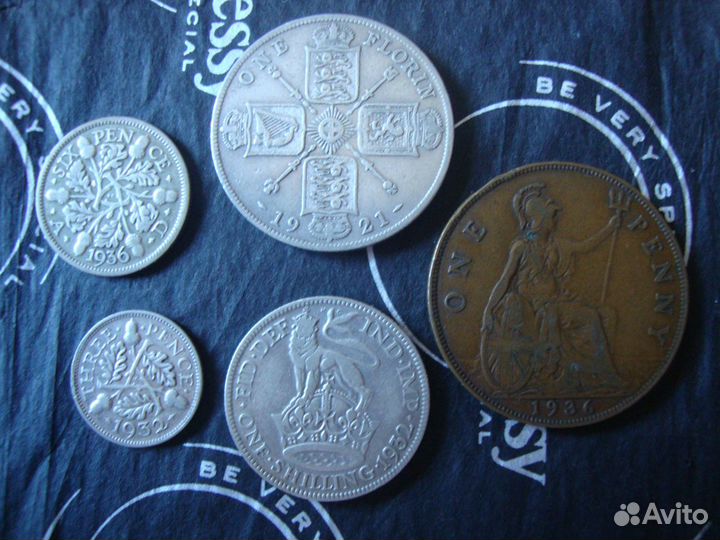 Набор серебряных монет Великобритании (Георг V)