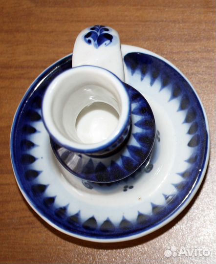 Подсвечник Гжель (фарфор). Авторская работа