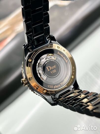 Dior viii Black ceramic & rose gold automatic