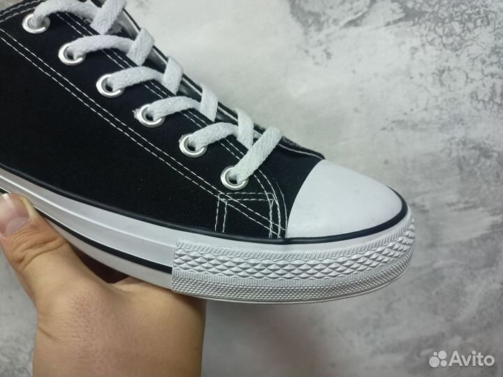 Кеды Converse black/white low