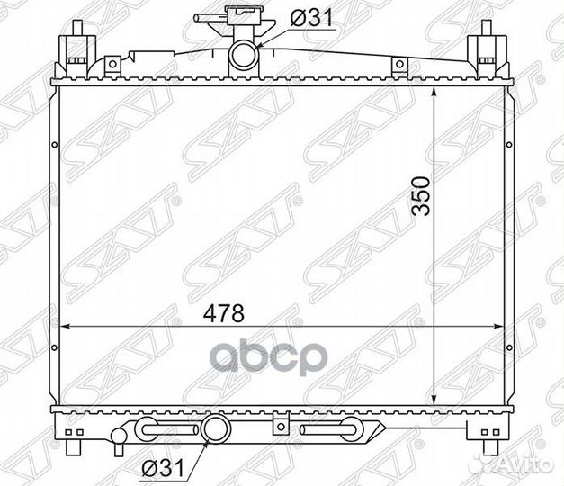 Радиатор Toyota Vitz 99-05 / Echo 99-05 / Platz