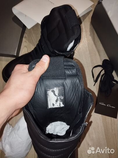 Rick Owens geobasket black на руках