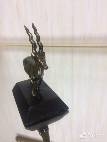 Статуэтка старая бронза и дерево