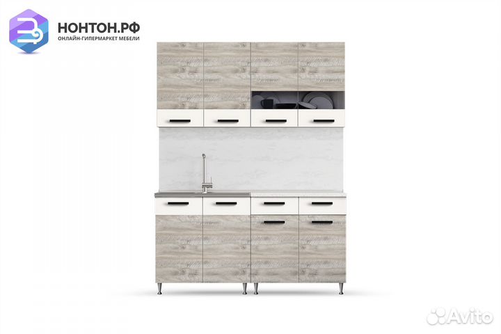 Кухня Рио 1.6 м дуб крафт светлый