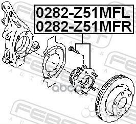 Ступица передняя в сборе L nissan Teana (J32) 0