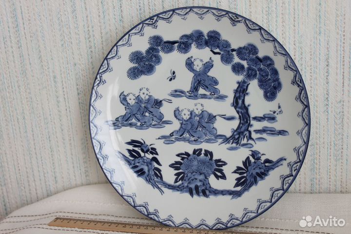 Большая тарелка. япония. имари. роспись