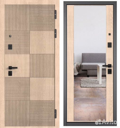 Железная дверь с зеркалом