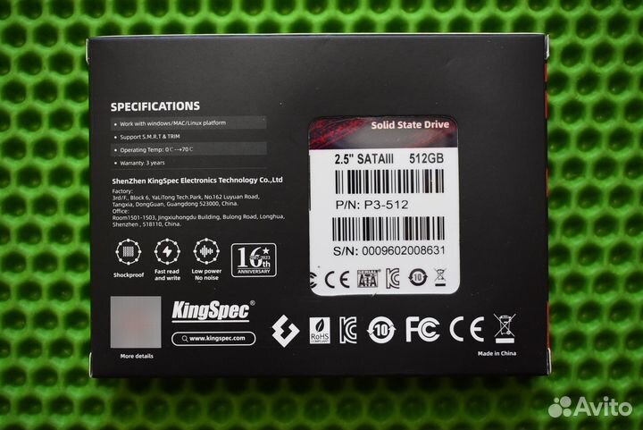 SSD KingSpec 512 гб 2.5