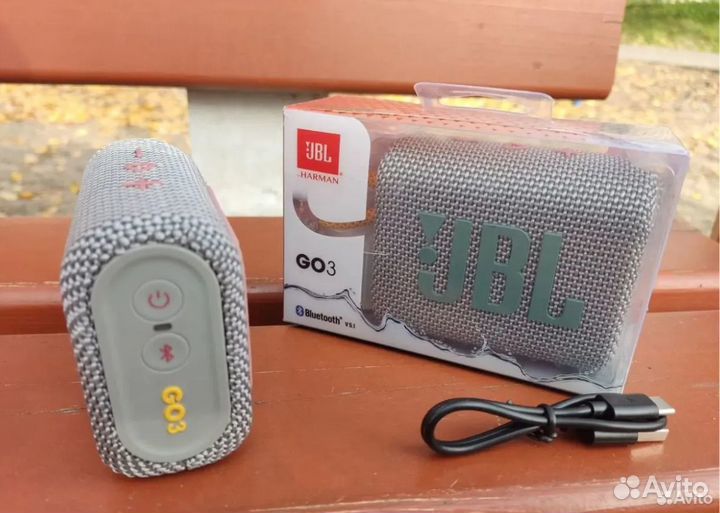 Колонка JBL Go 3 серая