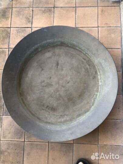 Большой медный таз для варки варенья (60 см)