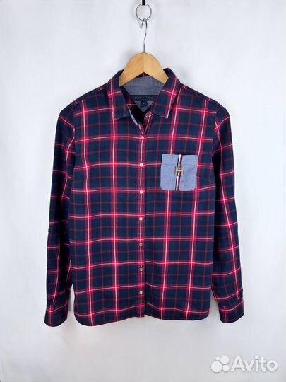 Tommy Hilfiger рубашка в клетку 44/46. Оригинал