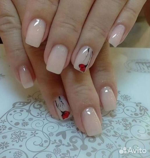 Наращивание коррекция шеллак маникюр ногтей