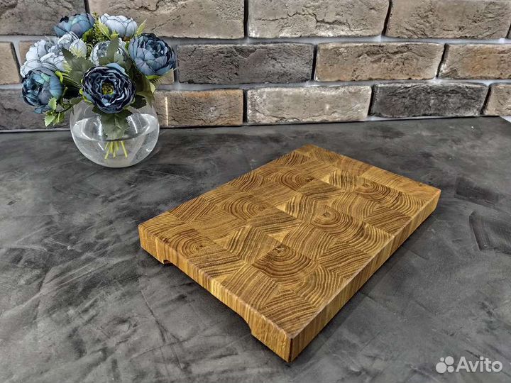 Торцевые разделочные доски из дуба - набор 3 штуки