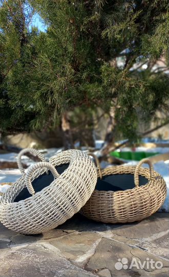 Корзина и кашпо ротанг