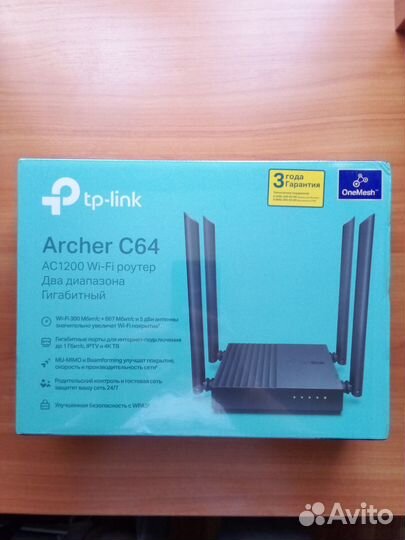 Wi-Fi роутер TP-Link Archer C64 новый гигабитный