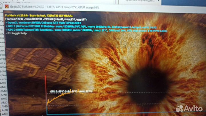 Игровой ноутбук asus fx706i, 1660ti на 6гб