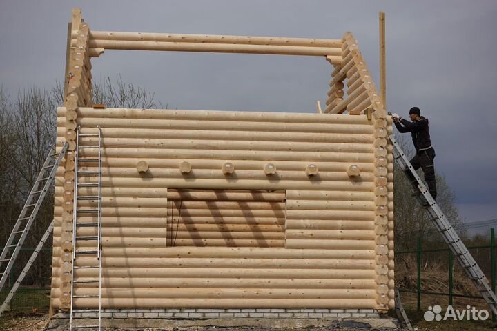 Сруб Дома из оцилиндрованного бревна