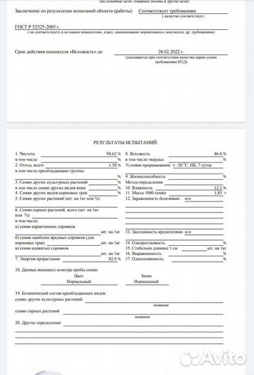 Семена фацелии