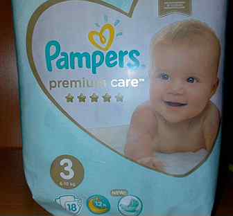 Памперс Pampers premium care 6-10кг, 18шт