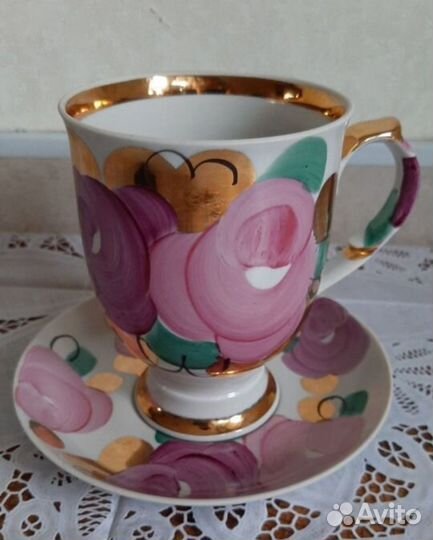 Чайная пара гигант дулево Агашки. 600 мл