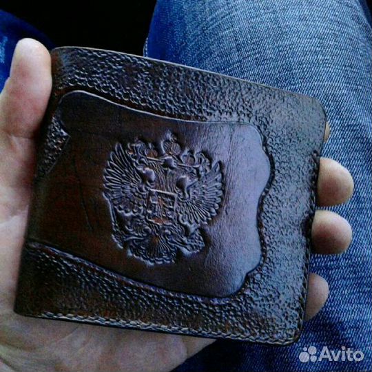 Кошелёк мужской ручной работы из кожи