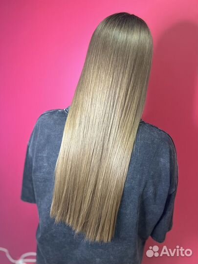 Кератиновое выпрямление волос