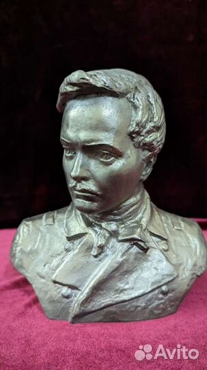 Бюст Лермонтов Баганов силумин