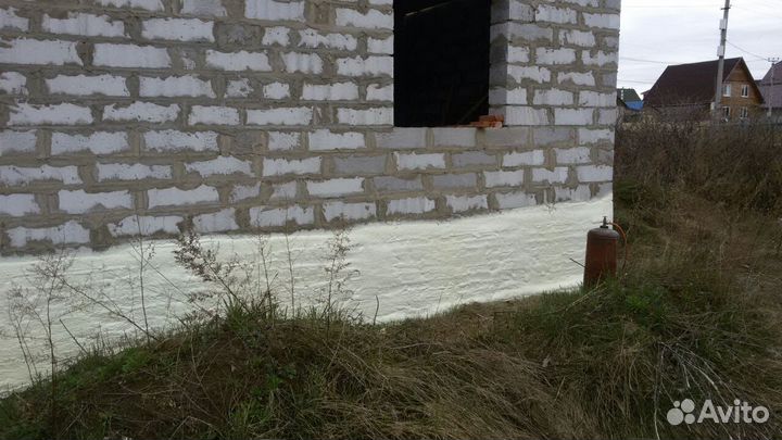 Утепление фасада стен пенополиуретаном пеной ППУ