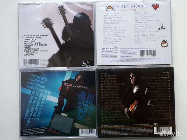 CD диски Gary Moore, Stevie Ray Vaughan, Gary Hoey