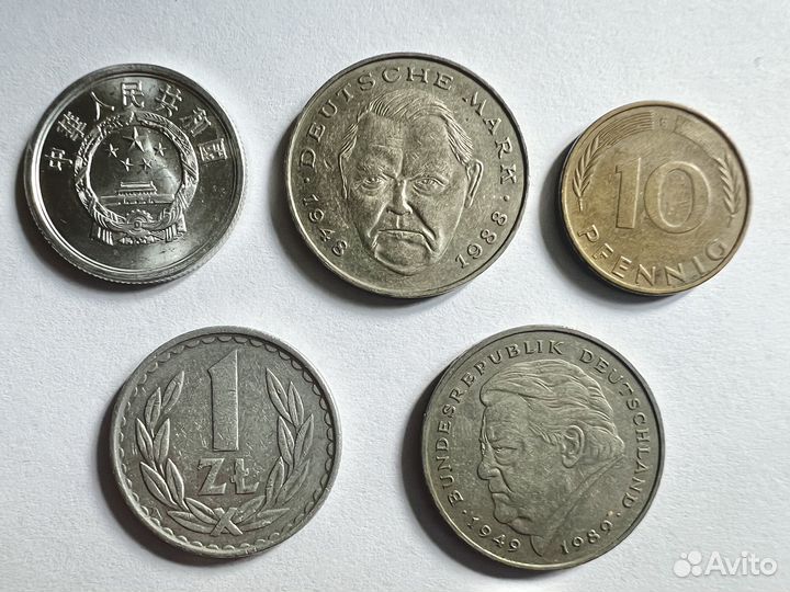 Иностранные монеты (Германия, Польша, Китай)