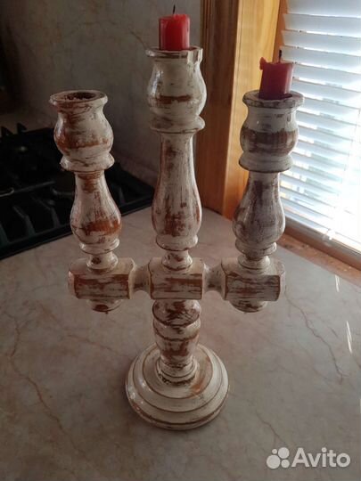 Подсвечник деревянный