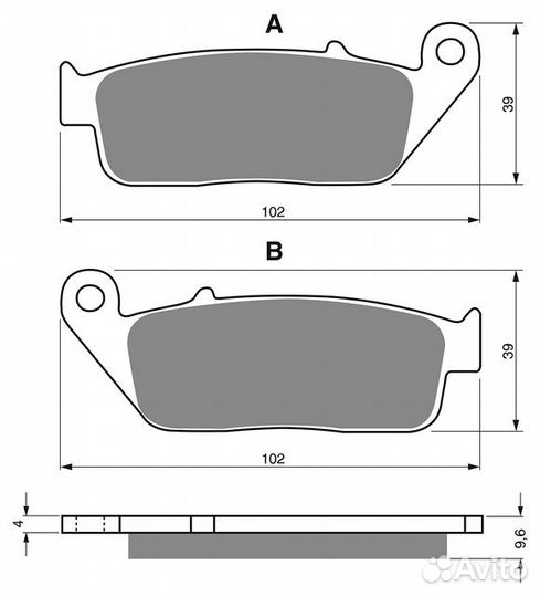 Тормозные колодки Honda 06455-MGS-D31 MCB677 NC750