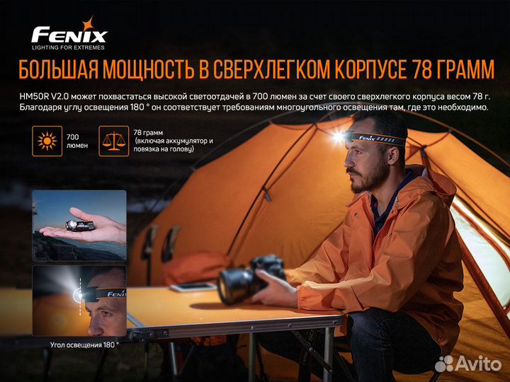 Налобный фонарь Fenix HM50R V2.0, HM50RV20