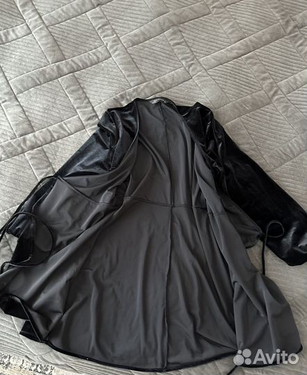 Бархатное платье zara