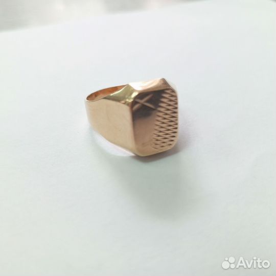 Мужская золотая печатка