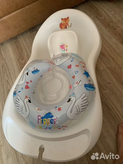 Ванночка, горка для купания, круг на шею