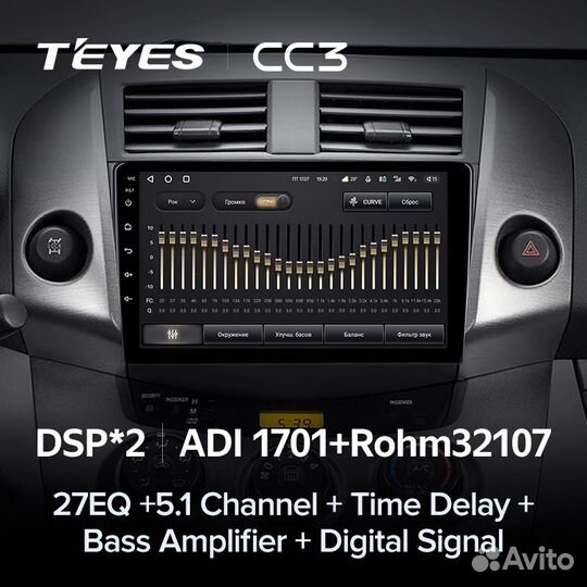 Магнитола Teyes CC3 4/64 Toyota Rav4