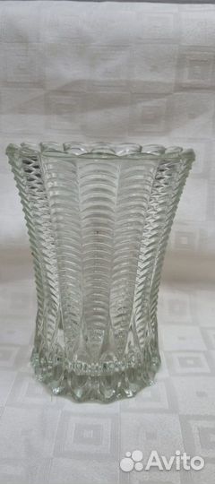 Ваза хрусталь СССР. Прозрачная