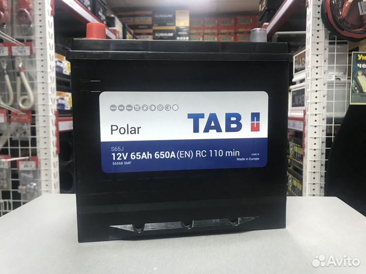 Tab Polar (Таб) 65Ah 650A прямая полярность