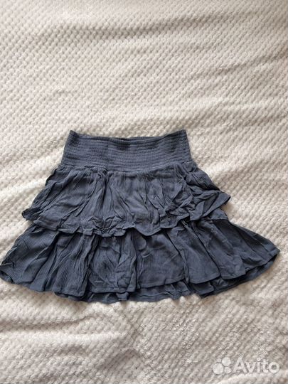 Синяя мини-юбка