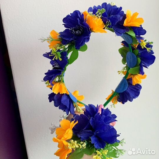 Ободок с васильками