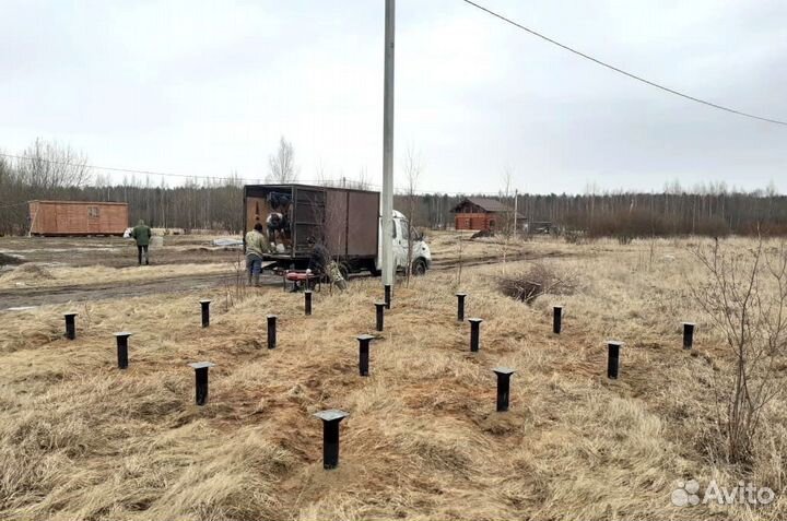 Винтовые сваи под ключ. Свайно винтовой фундамент