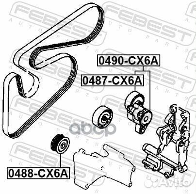 Ролик обводной mitsubishi lancer CY 2007- 0488