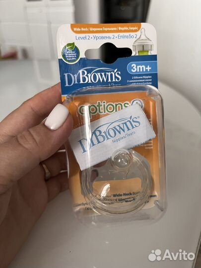 Соска для бутылки Dr.Brown’s 3m+, 1 шт